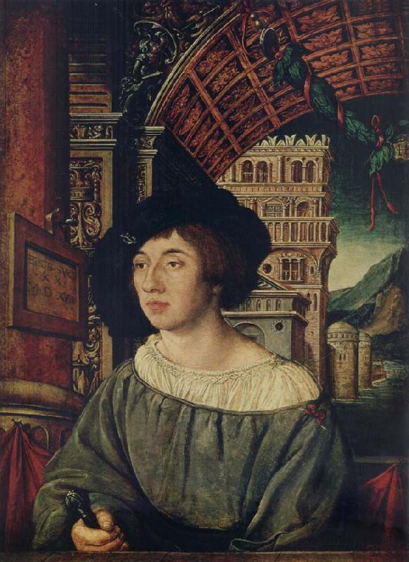 Ambrosius Holbein Portrait of a young man oil painting image